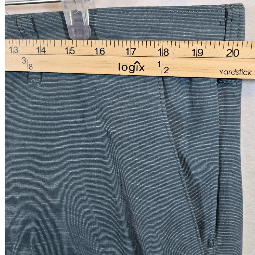 Mens Premier Flex Flat Front Shorts Blend Casual Blue Gray‎ 40 Outdoor Casual